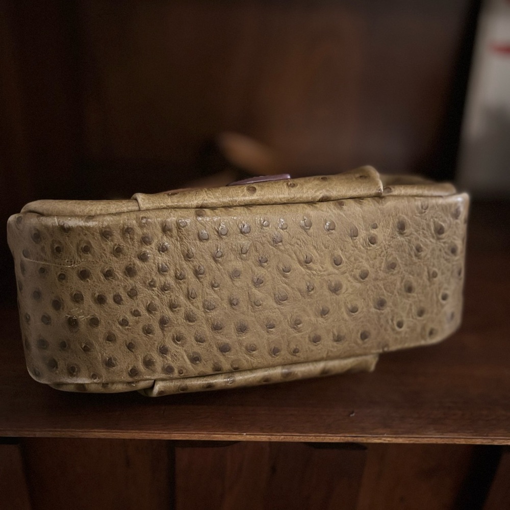 Dooney & Bourke Derby Ostrich leather Shoulder Bag - Picture 4 of 6